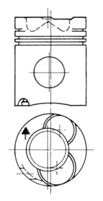 Piston KOLBENSCHMIDT 90738700