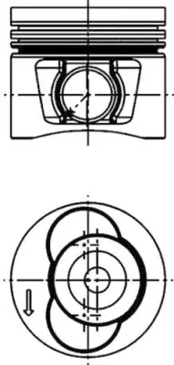 Piston KOLBENSCHMIDT 40715610