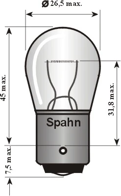 Bulb, rear fog light