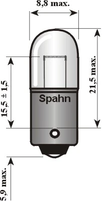 Bulb, position/end outline marker light
