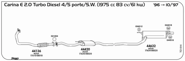 HDK TO-014 — ШРКШ до-т Toyota 4-Runner HiLux Surf LN130, YN130 (27x60x26) (вир-во H.D.K.)