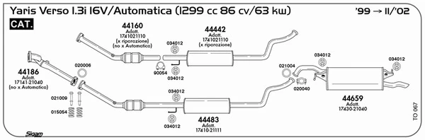 HDK TO-067 — ШРКШ до-т Toyota Land Cruiser Prado J120 3RZ, 1KD-F (30x70x30) (вир-во H.D.K.)