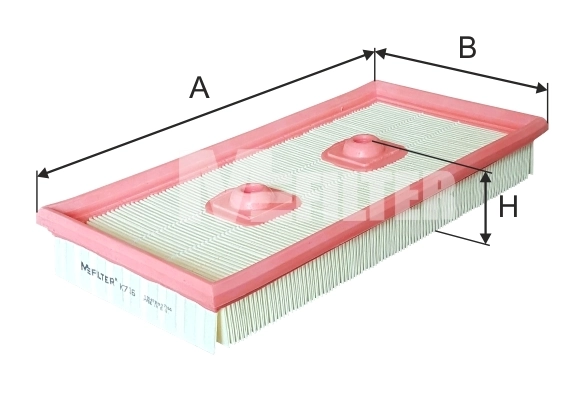 M-Filter K716 — Фільтр повітряний Skoda Octavia (вир-во M-filter)