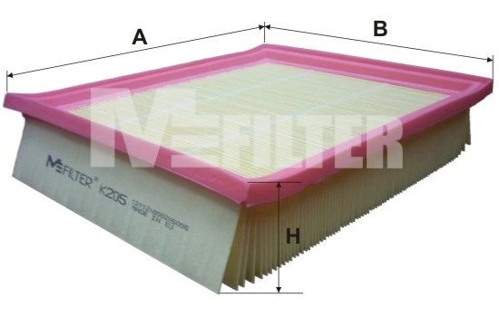 M-Filter K205 — Фільтр повітряний VW (вир-во M-filter)