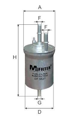 M-Filter DF3527 — Фільтр паливний VAG 1.0-2.0 99-09 (вир-во M-FILTER)
