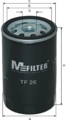 M-Filter TF26 — Фільтр оливний двигуна AUDI, SKODA, VW (вир-во M-Filter)