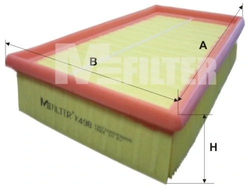 M-Filter K498 — Фільтр повітряний RENAULT Megane (вир-во M-filter)