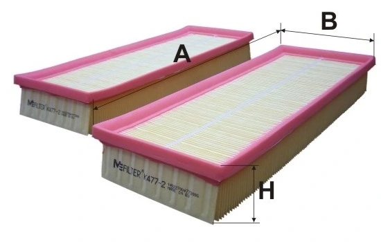 M-Filter K477-2 — Фільтр повітряний MB C (203), E (211, 212), S (220, 221) 98- (2шт.) (вир-во M-FILTER)