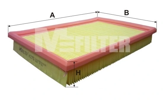 M-Filter K375 — Фільтр повітряний MAZDA 323, 626 2.0-2.2 -98, FIESTA 1.3-1.8 -02 (вир-во M-FILTER)