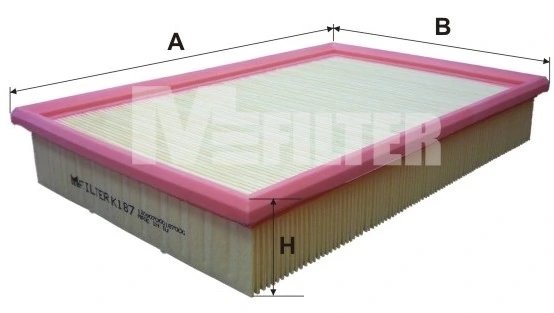 M-Filter K187 — Фільтр повітряний FIAT Croma, LANCIA Thema (вир-во M-Filter)