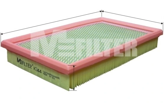 M-Filter K344 — Фільтр повітряний MAZDA 323 (вир-во M-filter)