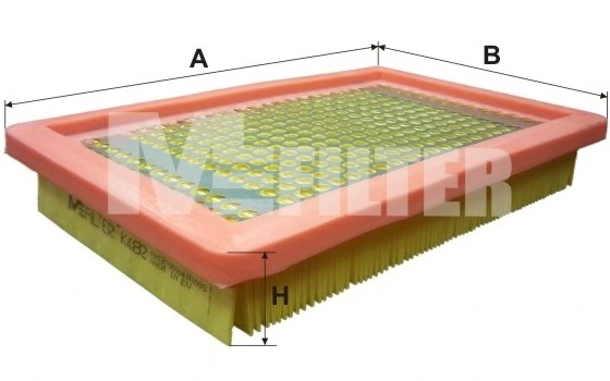 M-Filter K482 — Фільтр повітряний MAZDA 323 (вир-во M-filter)