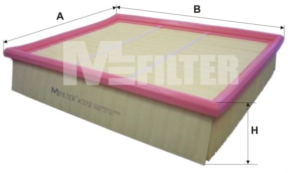 M-Filter K372 — Фільтр повітряний MERCEDES C180,200D,220D,250D,280 (W202), CLK 200,230,320,430 (вир-во M-filter)