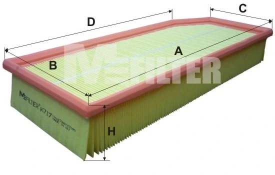 M-Filter K717 — Фільтр повітряний MB (вир-во M-filter)