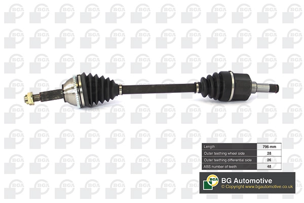 BGA DS2320LA — Піввісь