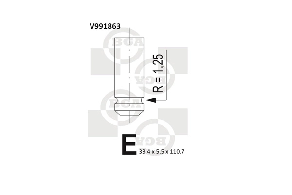 BGA V991863 — Впускний клапан