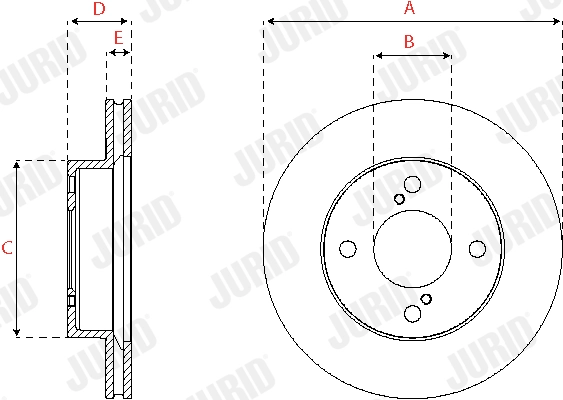 Disque de frein JURID 563253JC