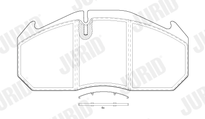 Kit de plaquettes de frein, frein à disque JURID 2903009560