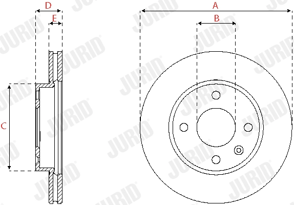 Disque de frein JURID 563252JC