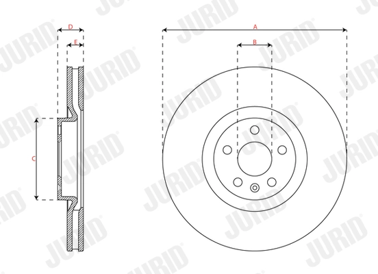Disque de frein JURID 563452JC-1