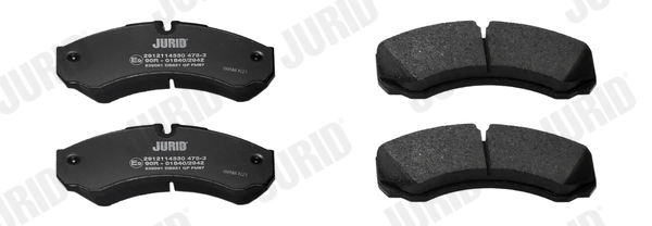 Kit de plaquettes de frein, frein à disque JURID 2912114530