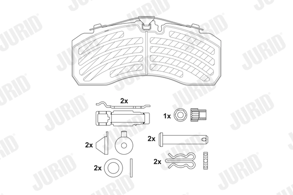 Kit de plaquettes de frein, frein à disque