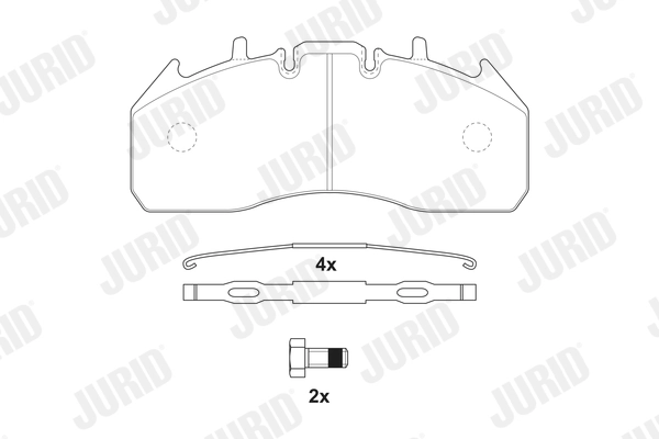 Kit de plaquettes de frein, frein à disque JURID 2917409560
