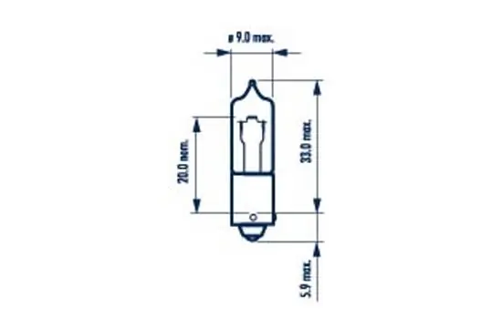 Bulb, rear fog light