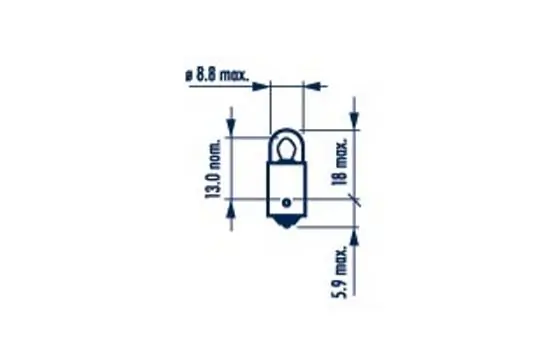 Ampoule, coulisse de contact automatique (sans ECE)