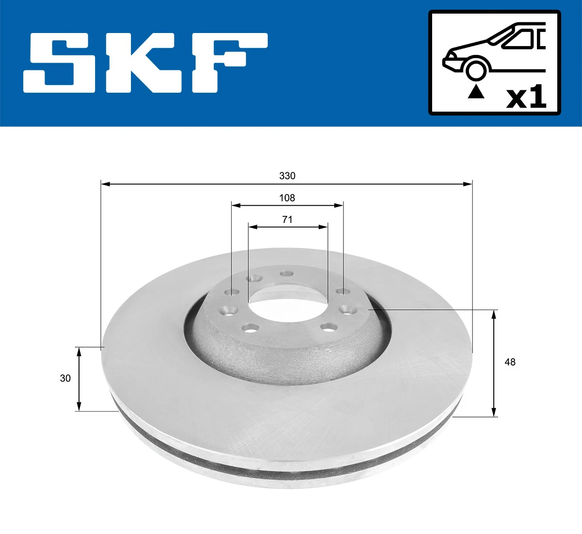 Disque de frein SKF VKBD 80216 V1