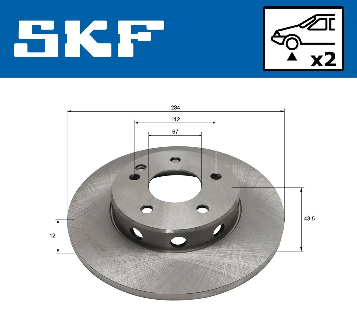 Disque de frein SKF VKBD 80366 S2