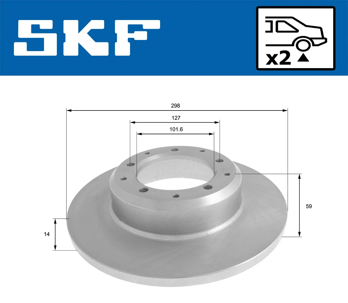 Disque de frein SKF VKBD 91159 S2