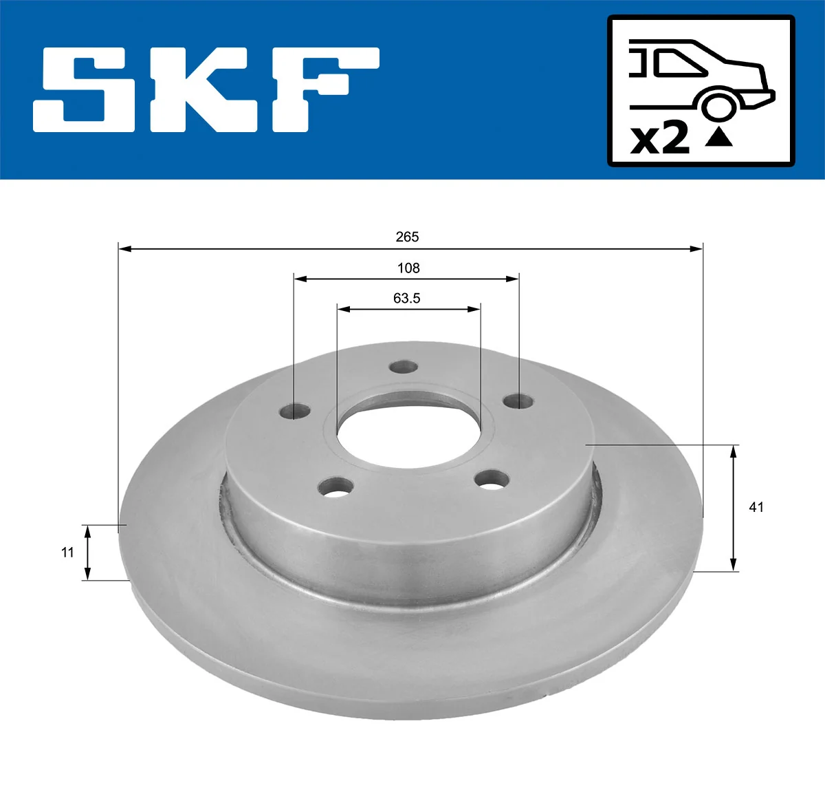 Disque de frein SKF VKBD 90417 S2