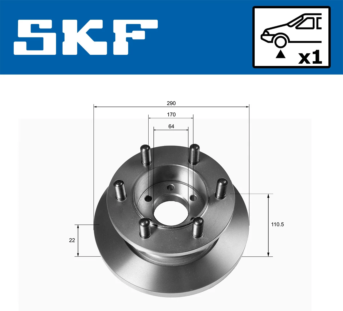 Disque de frein SKF VKBD 81133 S1