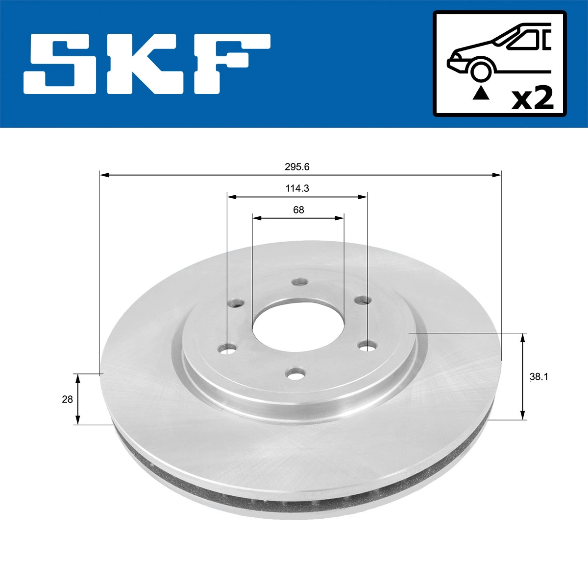 Disque de frein SKF VKBD 80280 V2