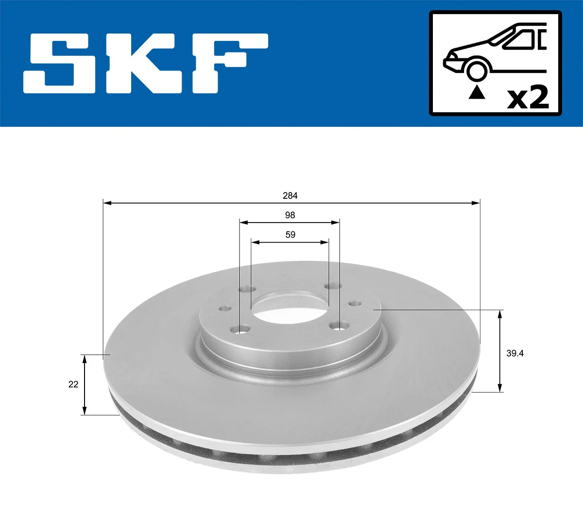 Disque de frein SKF VKBD 80699 V2
