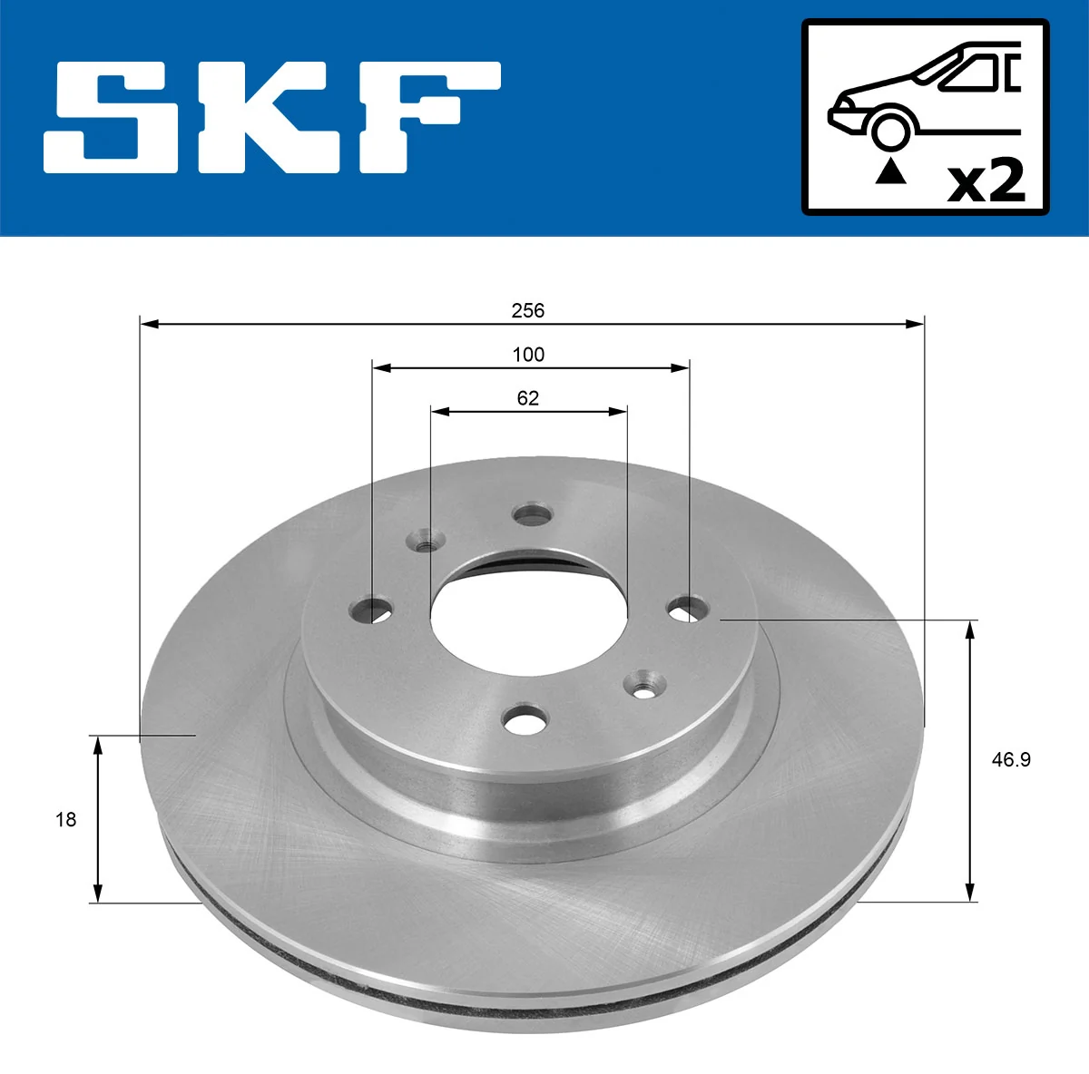 Disque de frein SKF VKBD 81158 V2