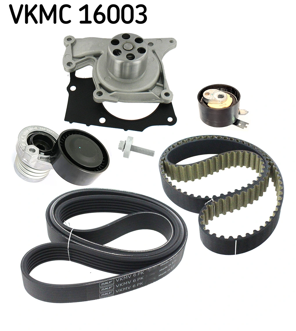 Pompe à eau + kit de courroie crantée SKF VKMC 16003