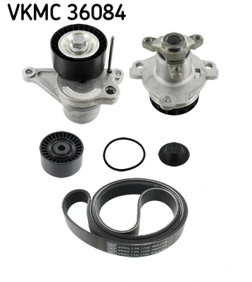 SKF VKMC 36084 — Роликовий модуль натягувача ременя (ролик, ремінь, помпа)