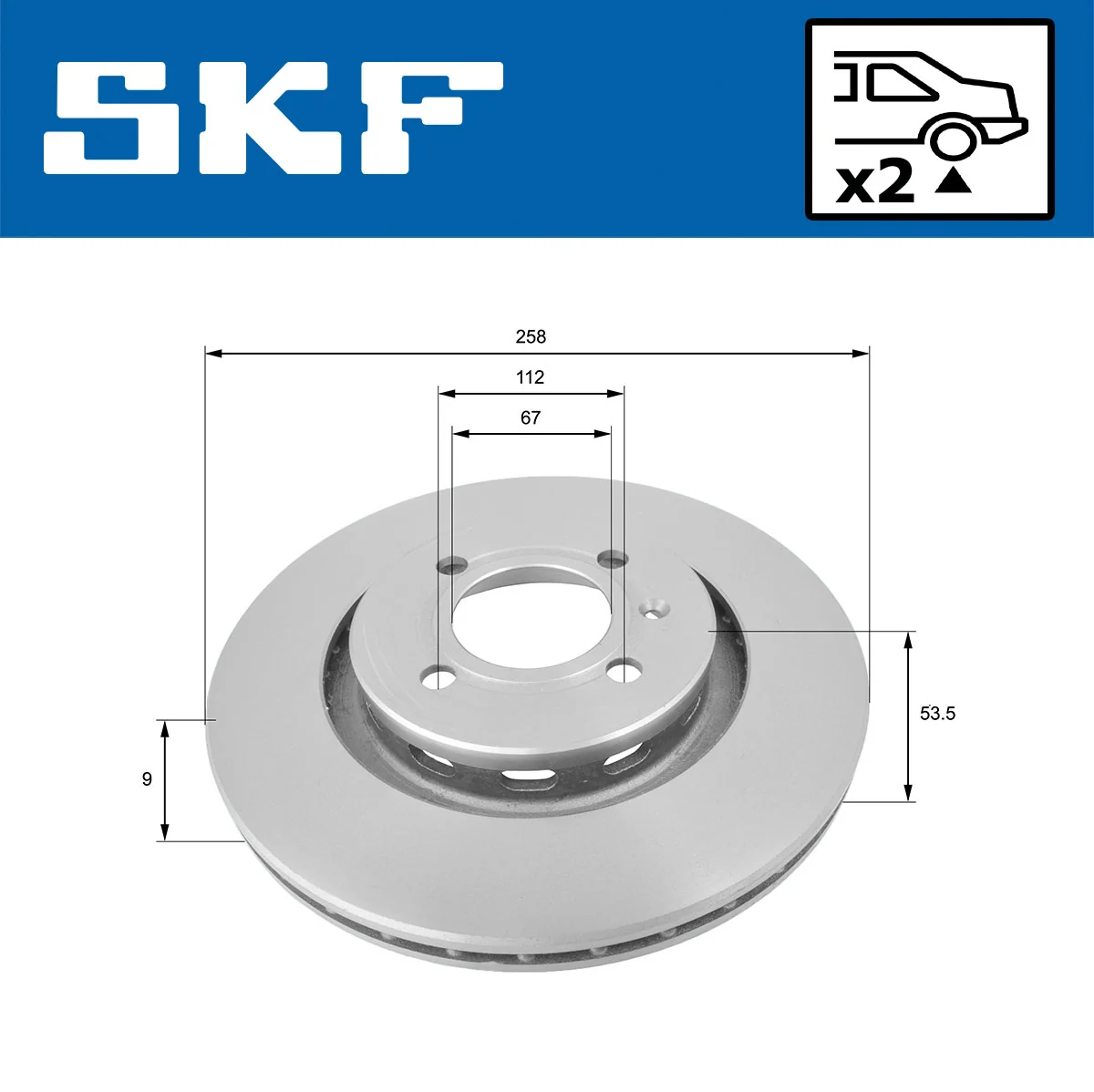 Disque de frein SKF VKBD 91131 S2