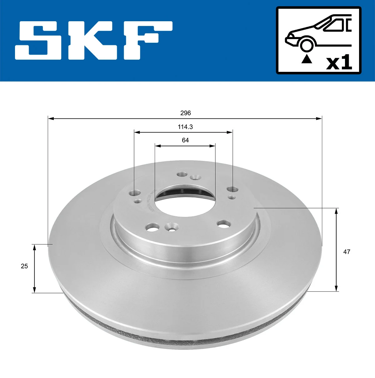 Disque de frein SKF VKBD 81106 V1