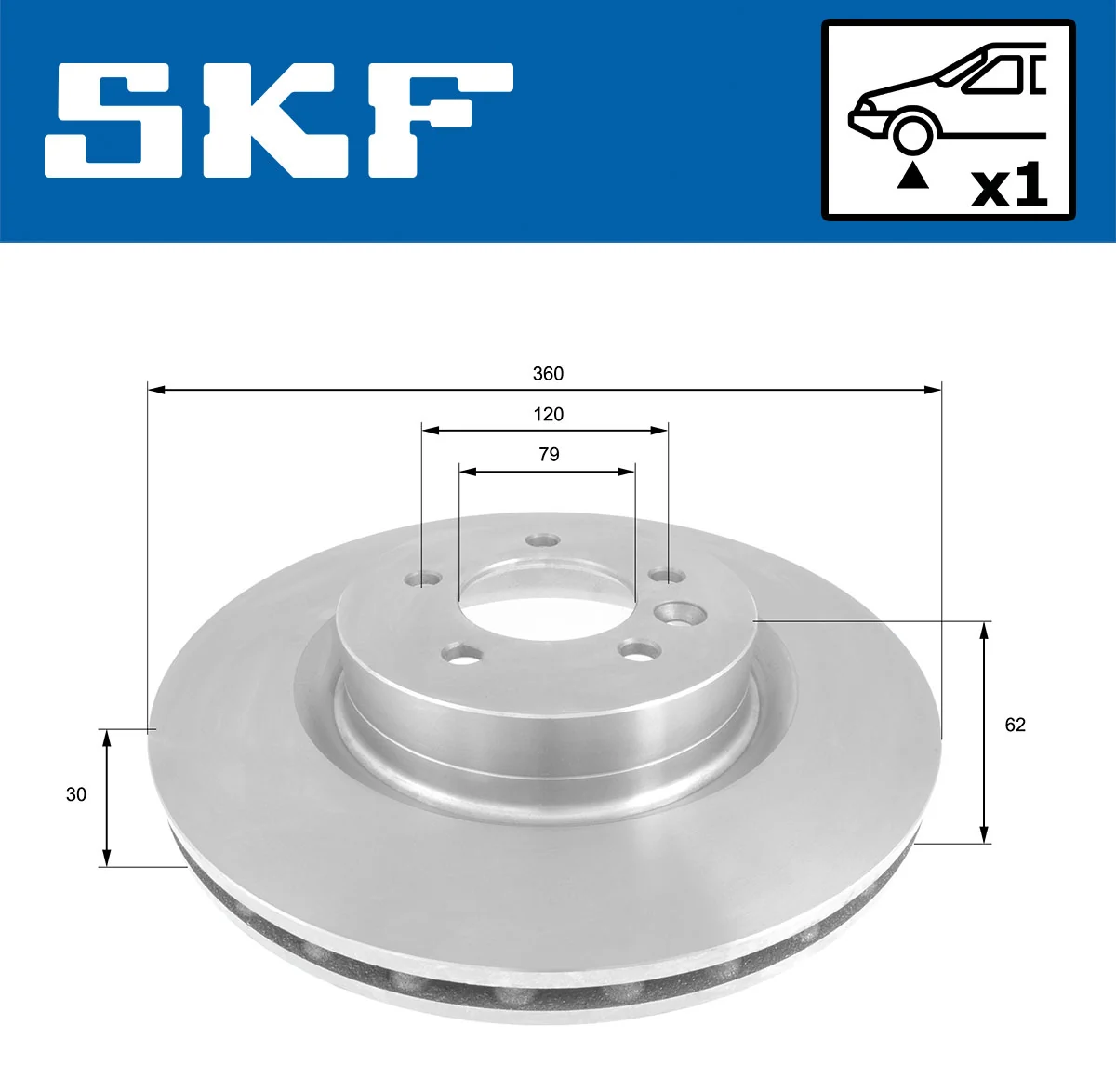 Disque de frein SKF VKBD 80219 V1