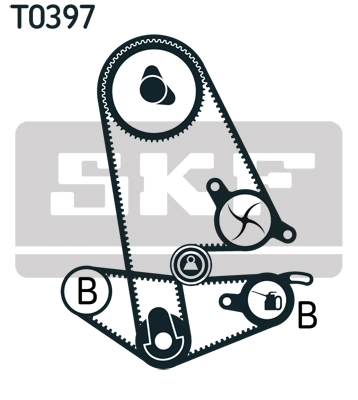 Kit de courroie crantée SKF VKMA 93011