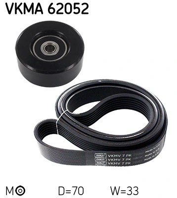 SKF VKMA 62052 — Роликовий модуль натягувача ременя (ролик, ремінь)