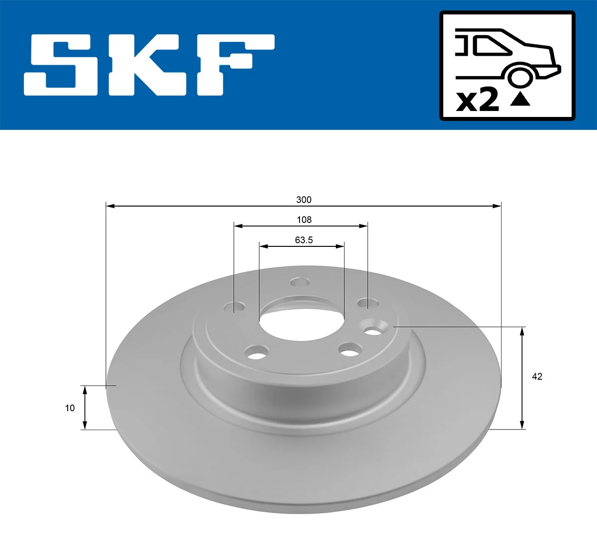 Disque de frein SKF VKBD 91103 S2