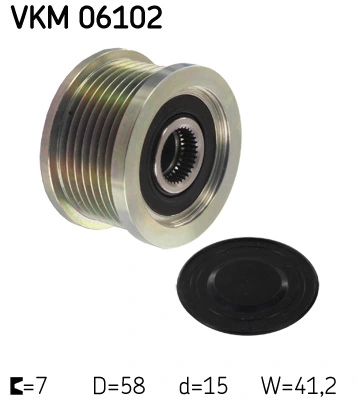 Poulie roue libre, alternateur SKF VKM 06102