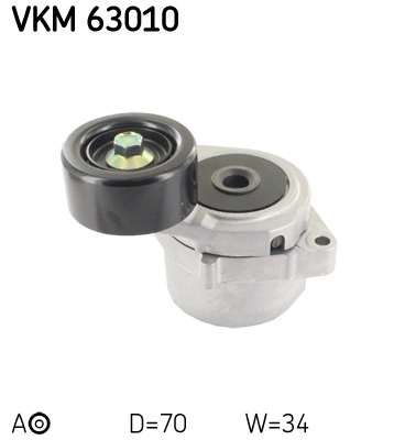 SKF VKM 63010 — Ролик натяжний ременя поліклінового