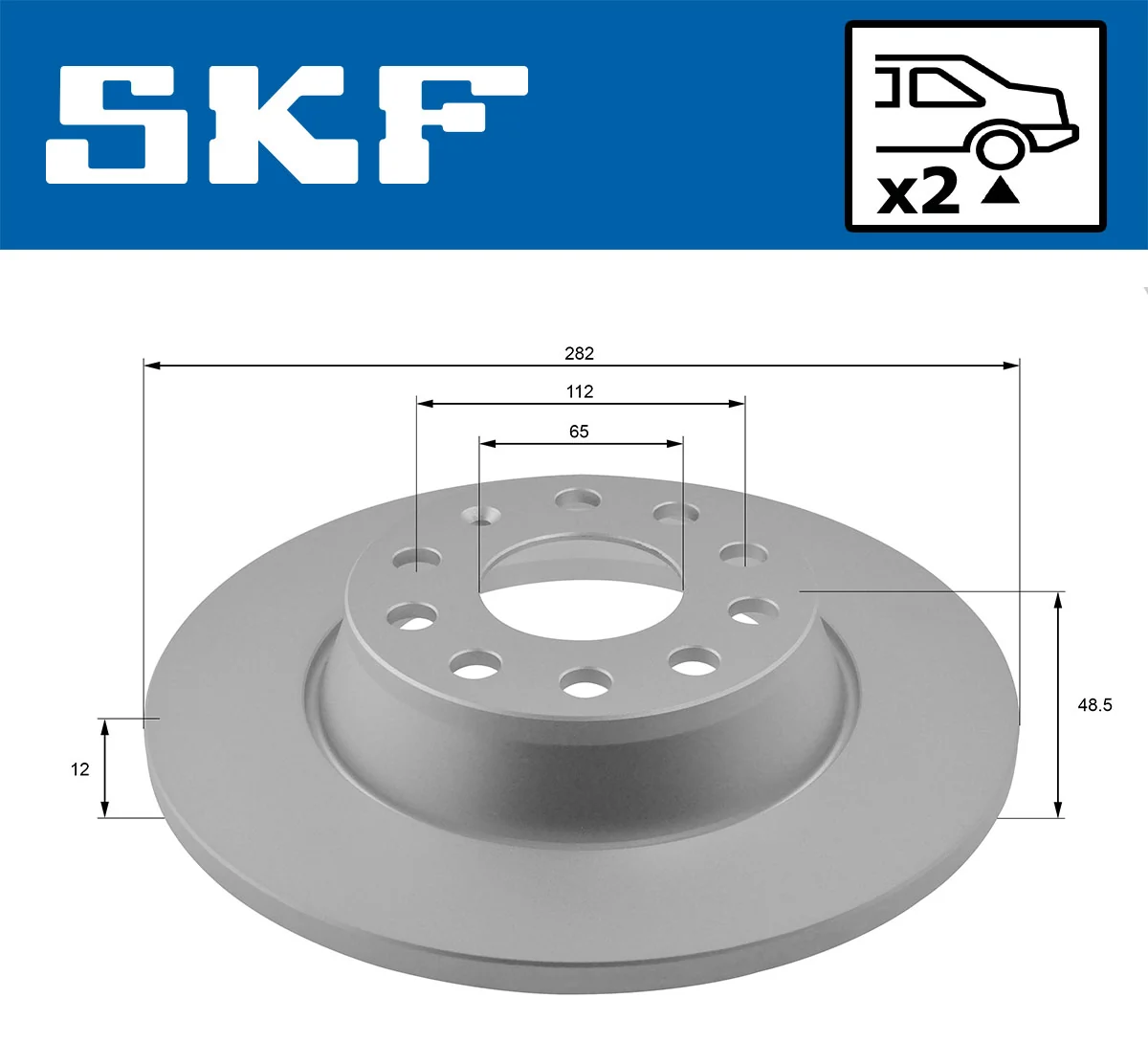 Disque de frein SKF VKBD 90014 S2