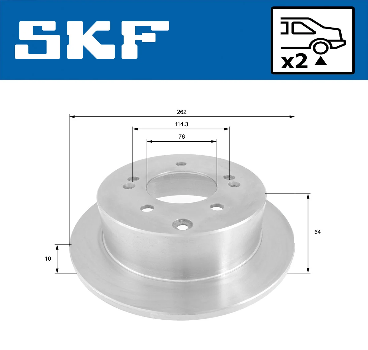 Disque de frein SKF VKBD 90678 S2
