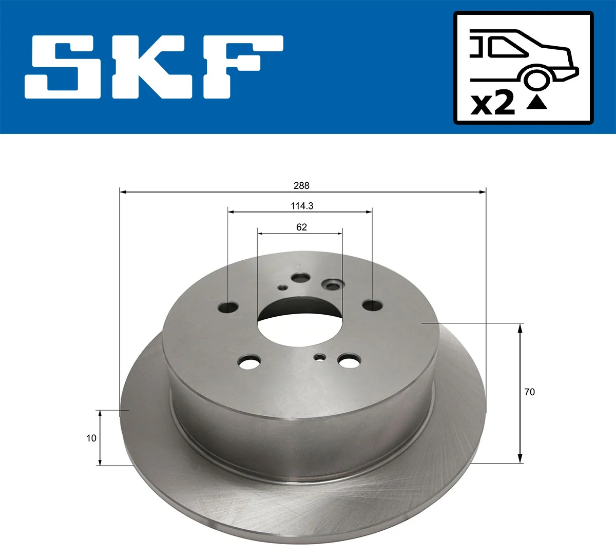 Disque de frein SKF VKBD 90516 S2